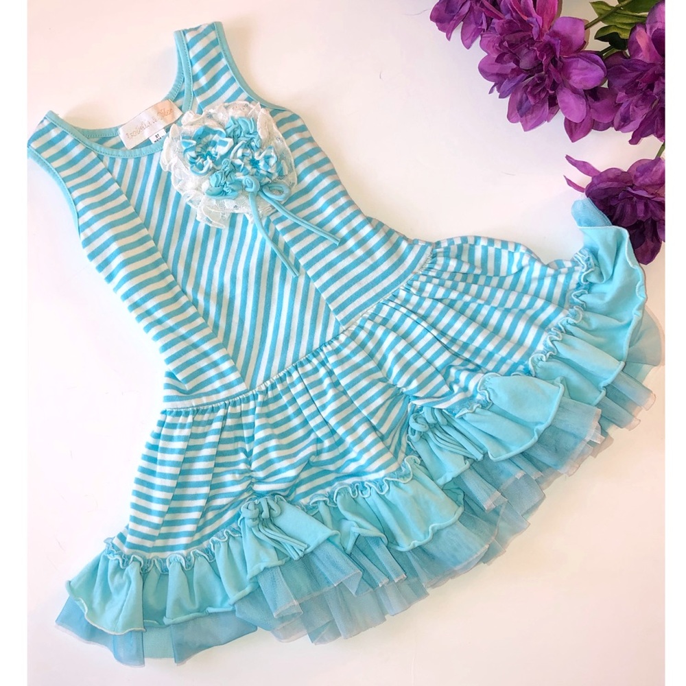 ISABELLA & CHLOE 3T BLUE / WHITE STRIPED DRESS